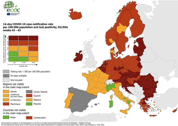 Επιδείνωση της επιδημιολογικής κατάστασης στις περισσότερες χώρες της ΕΕ
